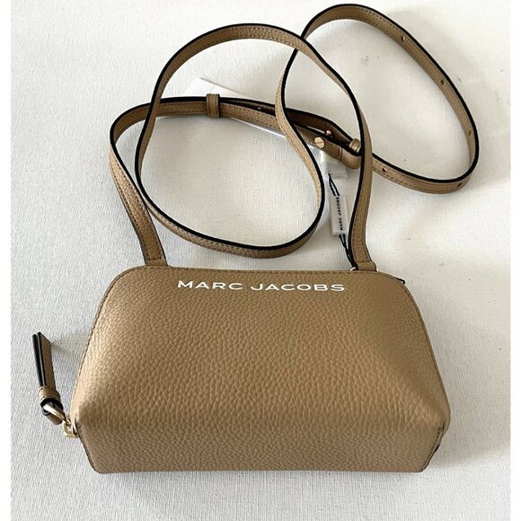 New Marc Jacobs Small Crossbody Pouch Pebble Leather Iced Coffee - Picture 5 of 5